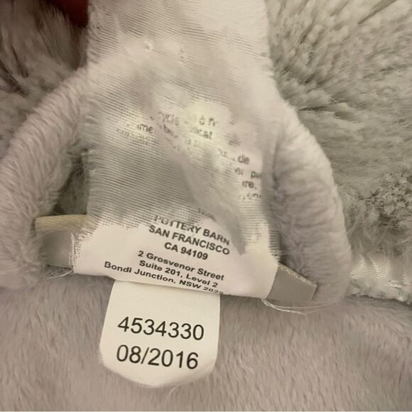 Pottery Barn Faux Fur Trim Robe With Pockets and Sash Belt Gray Size Large - Picture 12 of 13